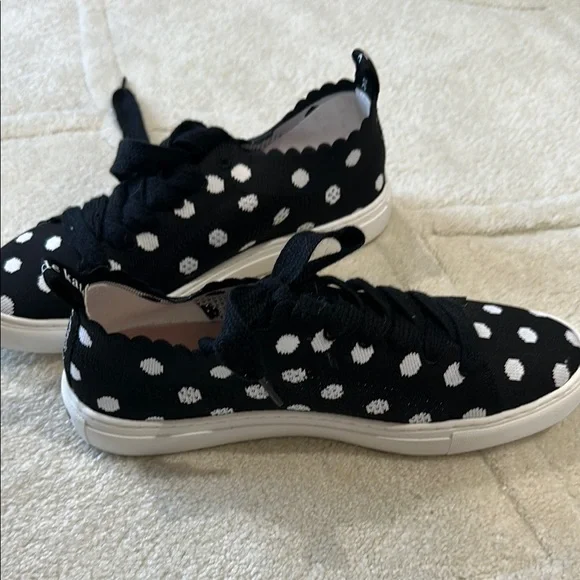 Kate Spade Black and White Polka Dot Sneakers - Picture 6 of 7